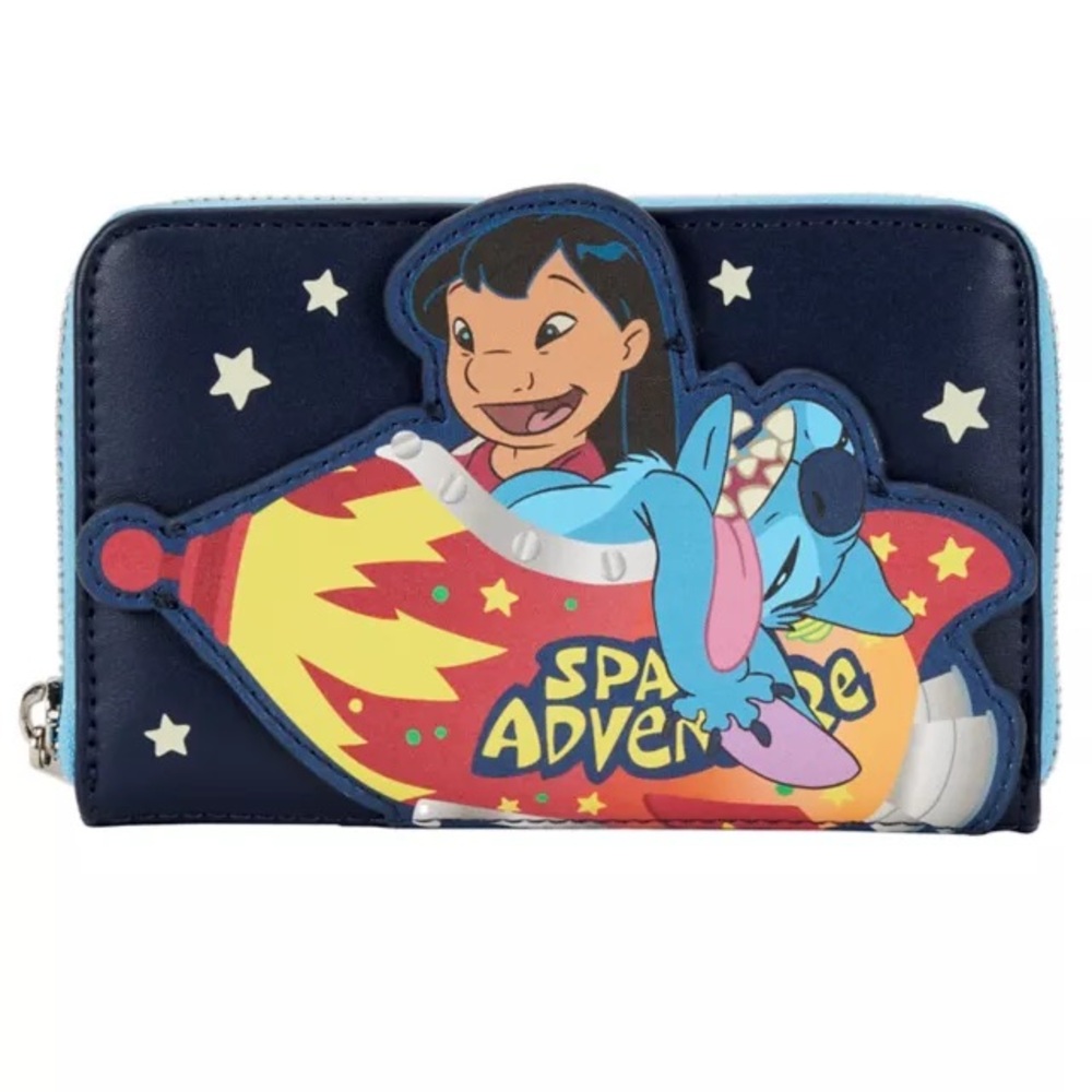 Loungefly Glow in the Dark Space Adventure Zip Wallet NWT